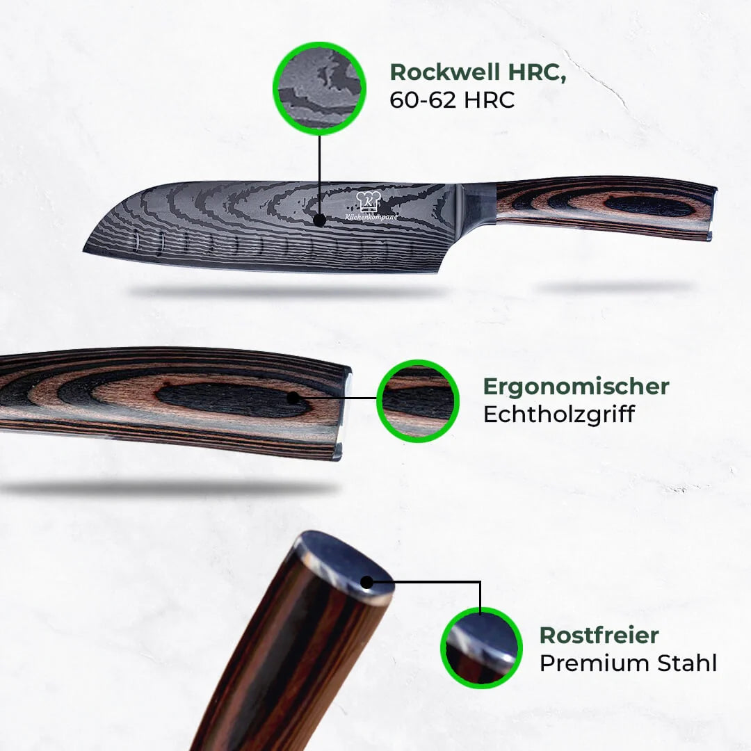 Asiatisches Santoku 7"