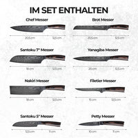 Asiatisches Messerset Premium 8-teilig