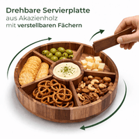 Drehbare Servierplatte aus Holz