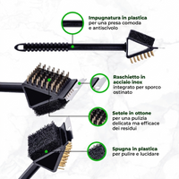 Spazzola Pulizia Grill 3in1