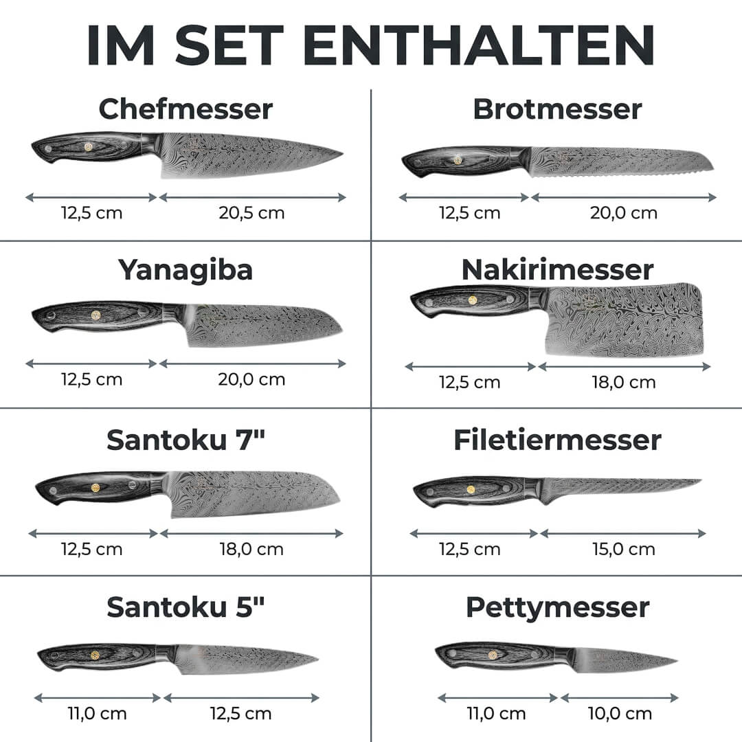 Kumai Messerset 8-teilig