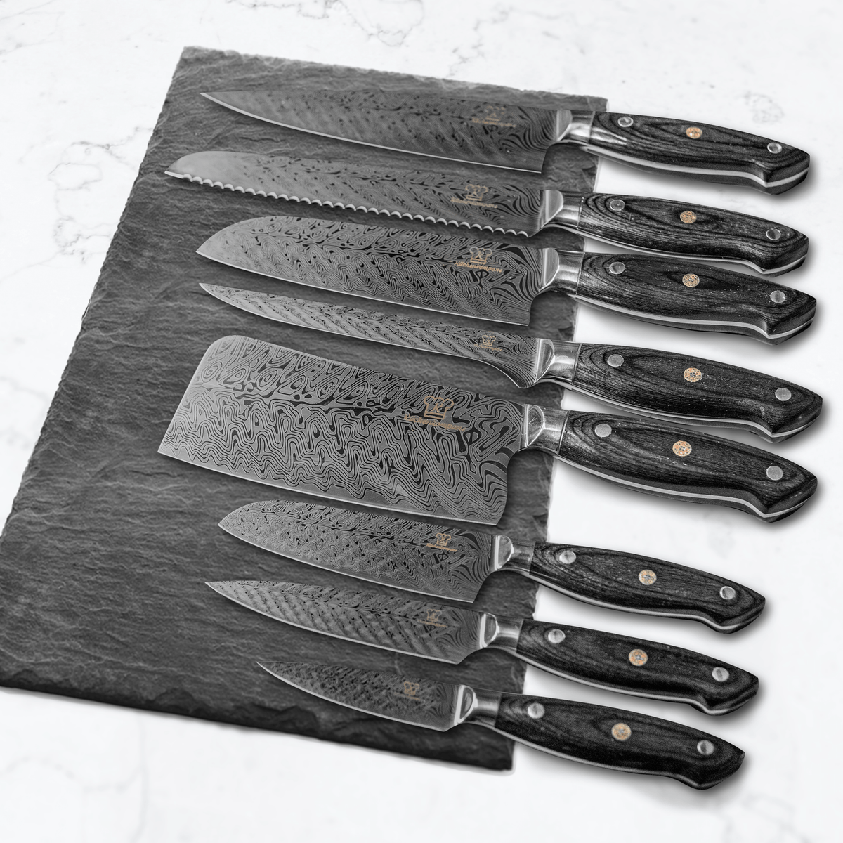 messerset im damast design