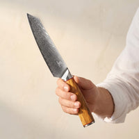 Mokuzai Santoku Damastmesser