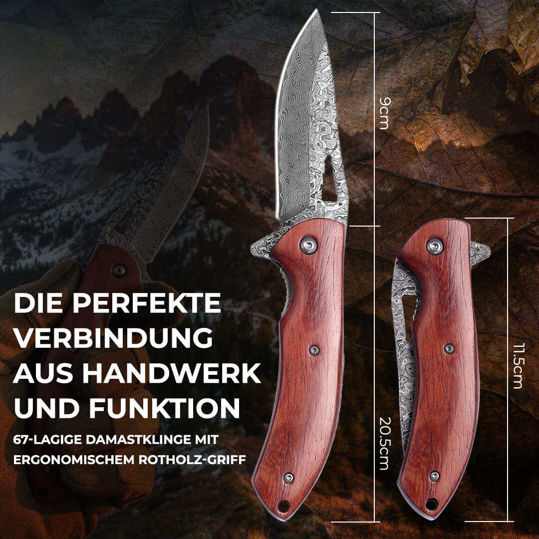 Taschenmesser-set Damast Heritage & Forst