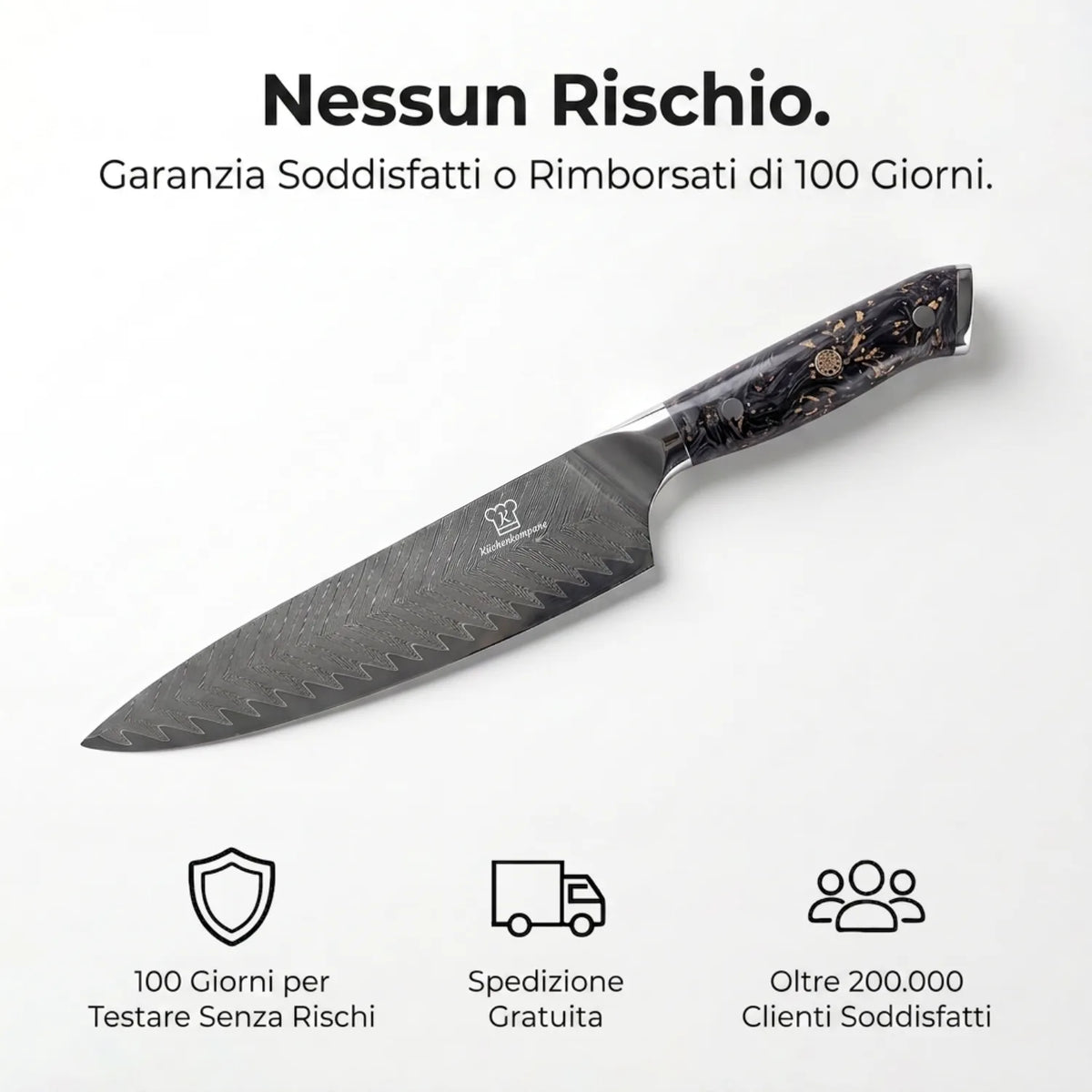 Coltello da Chef Damascato Kiiro