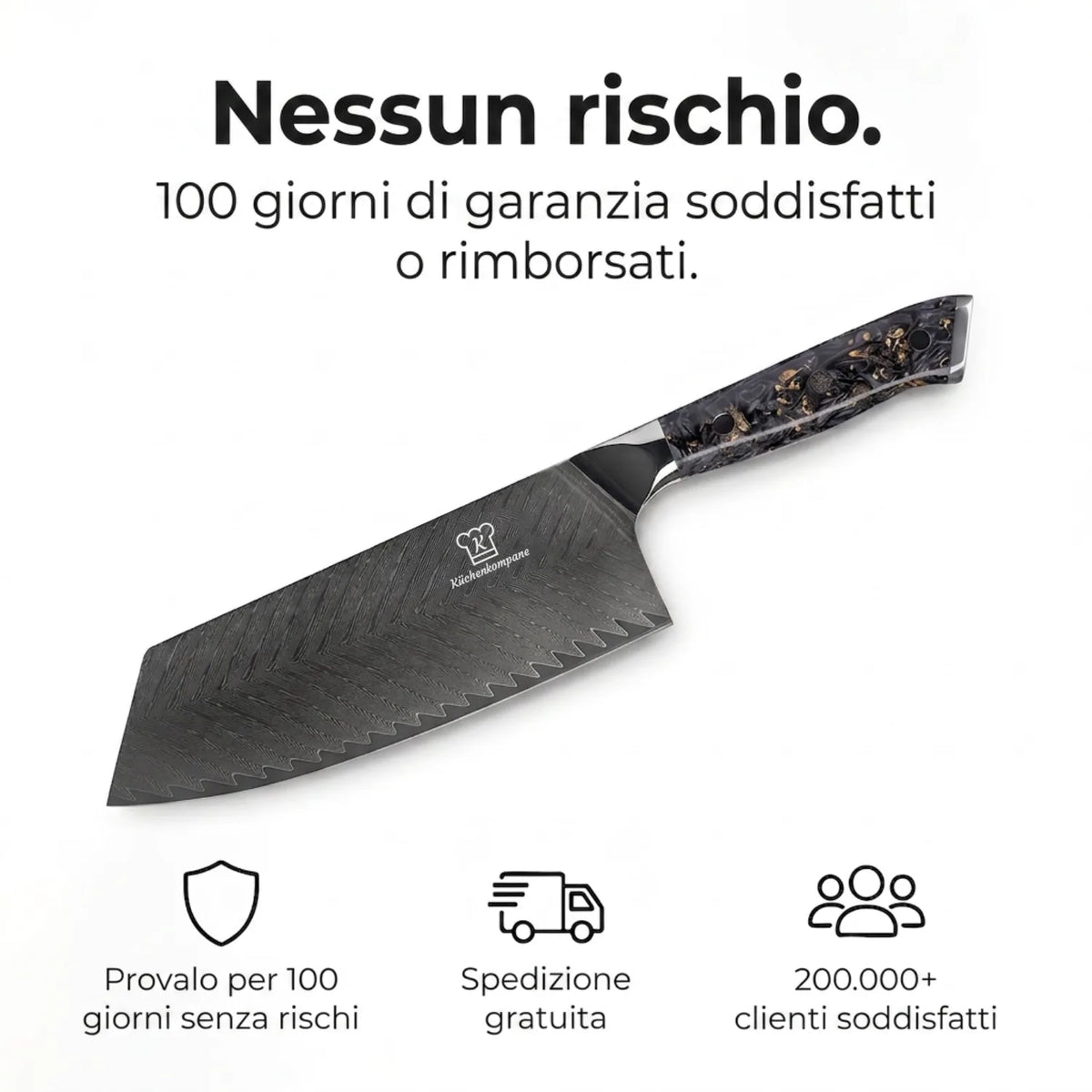 Coltello Nakiri Damascato Kiiro