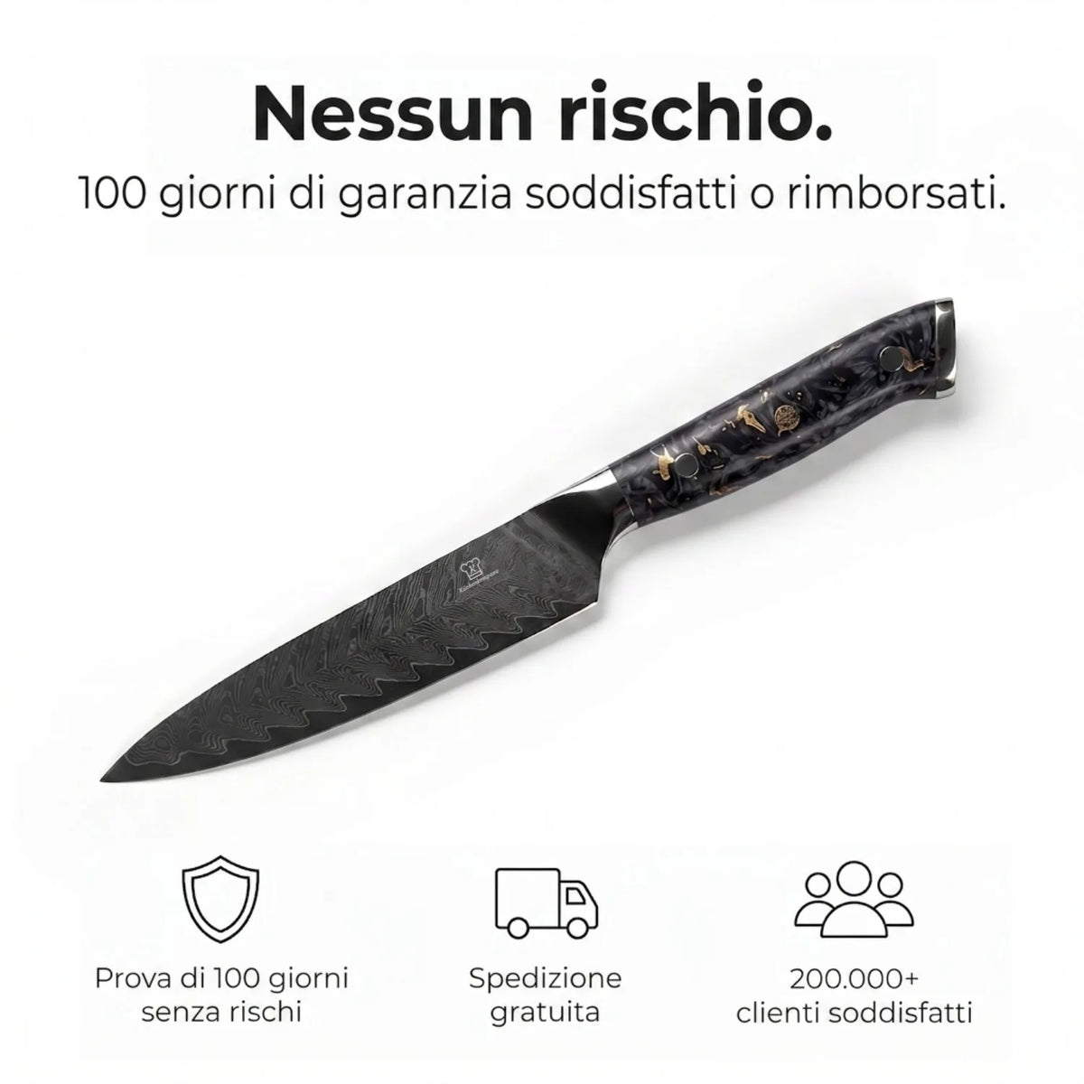 Coltello Office Damascato Kiiro