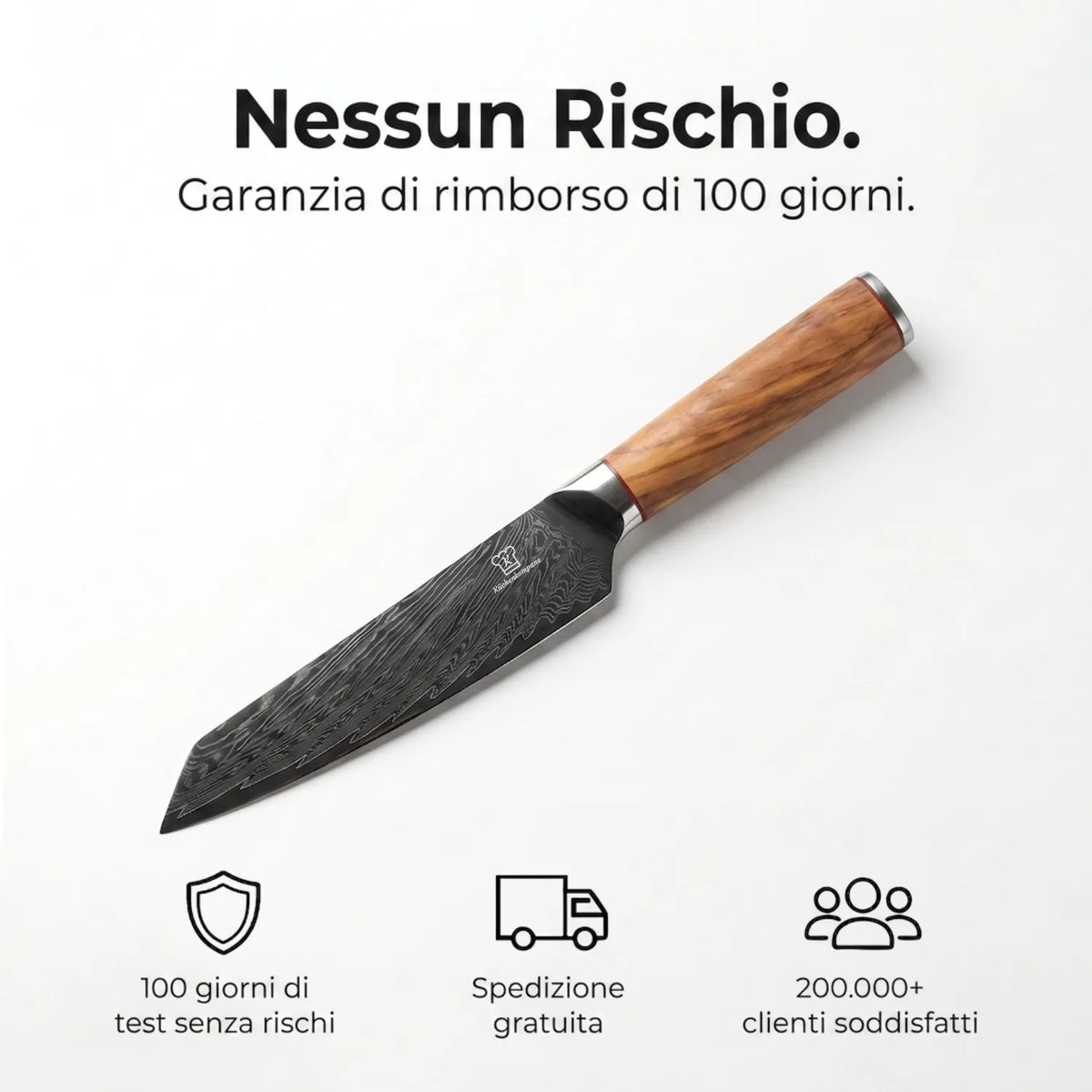 Coltello da Chef Damascato Mokuzai