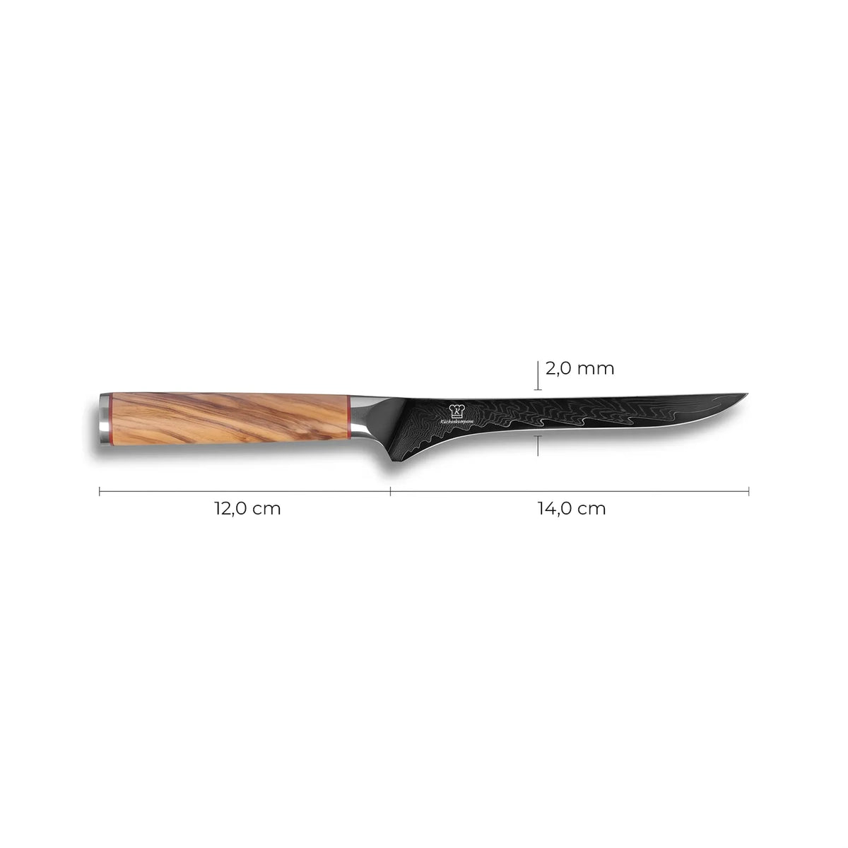 Coltello per Sfilettare Damascato Mokuzai
