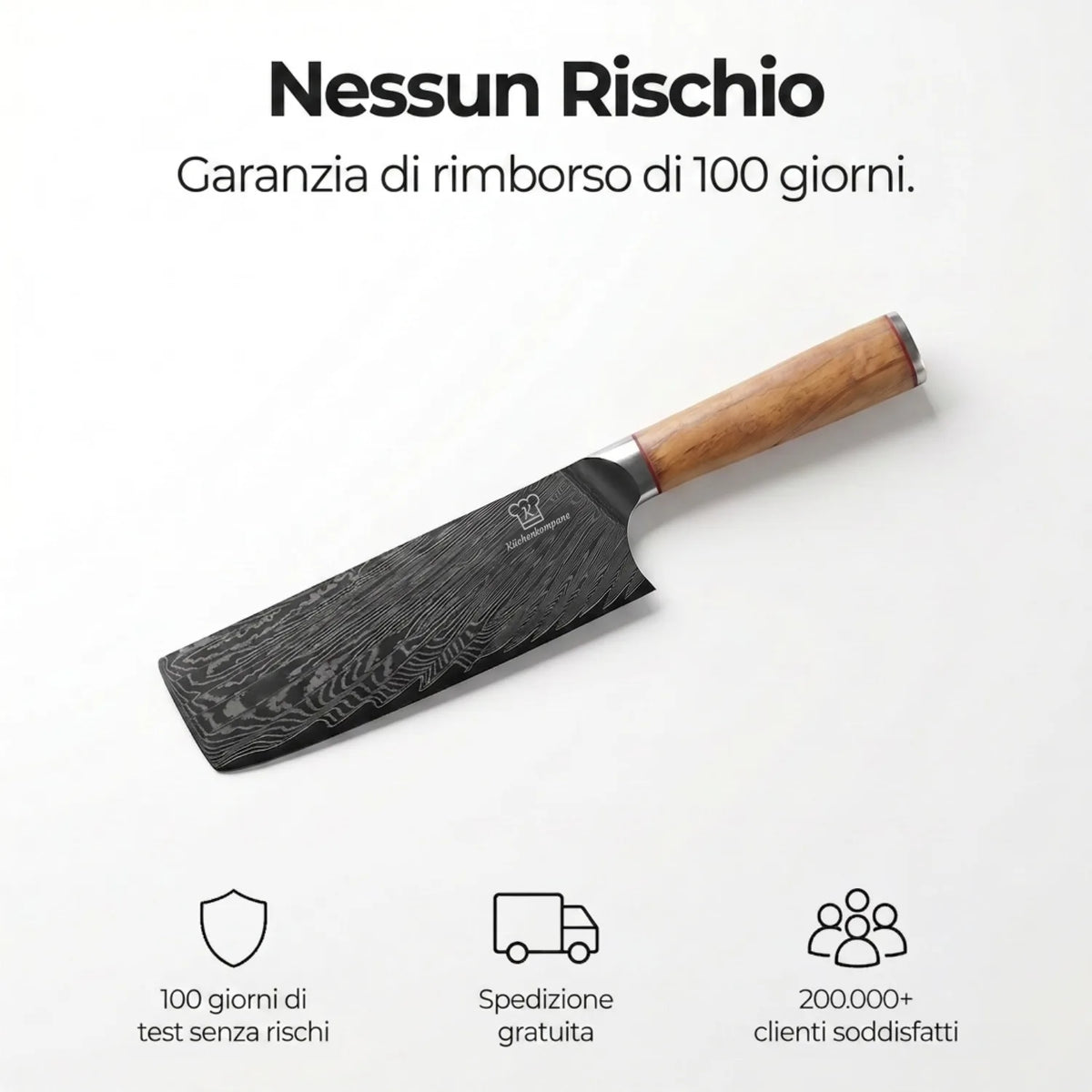 Coltello Nakiri Damascato Mokuzai