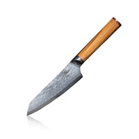 Coltello Santoku Damascato Mokuzai