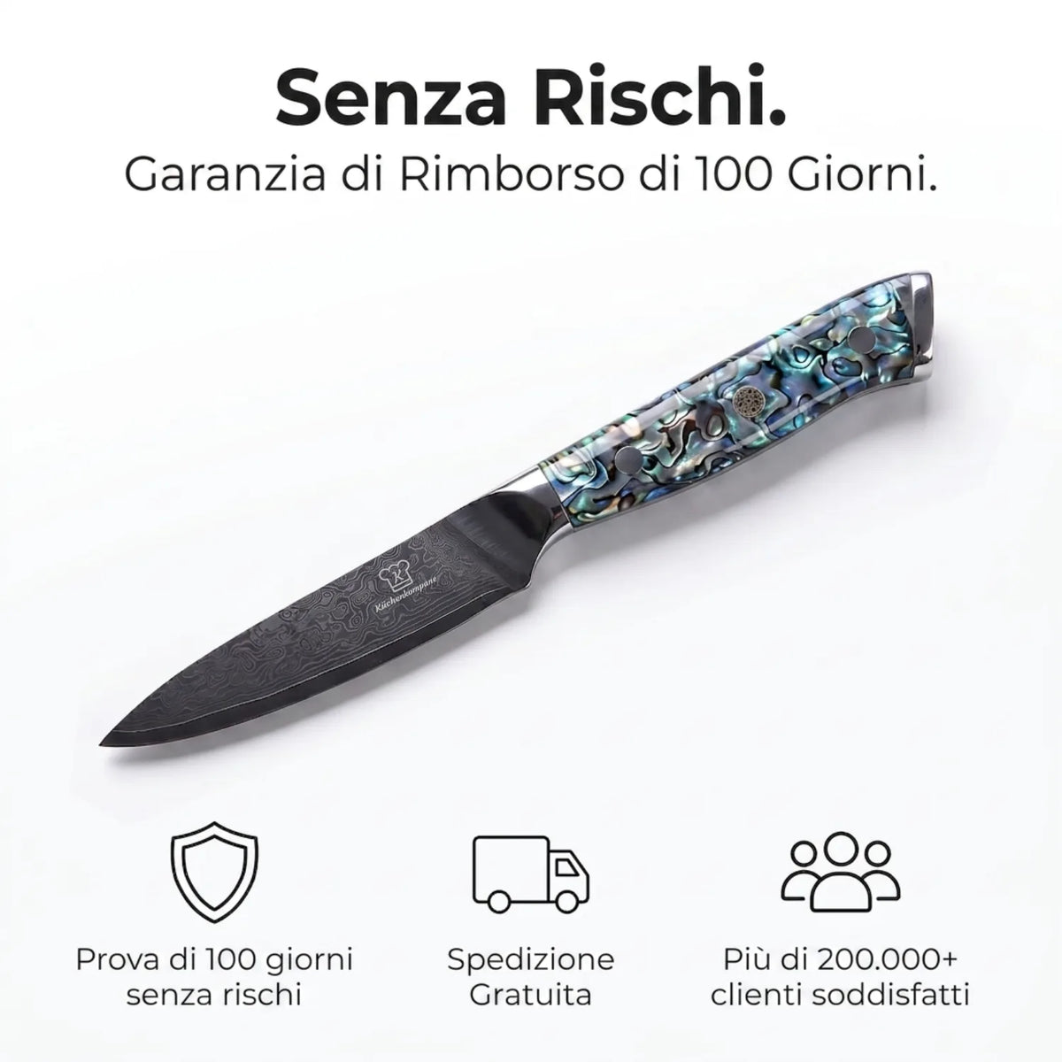 Coltello Petty Damascato Sheru