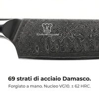 Coltello Santoku Damascato Sheru