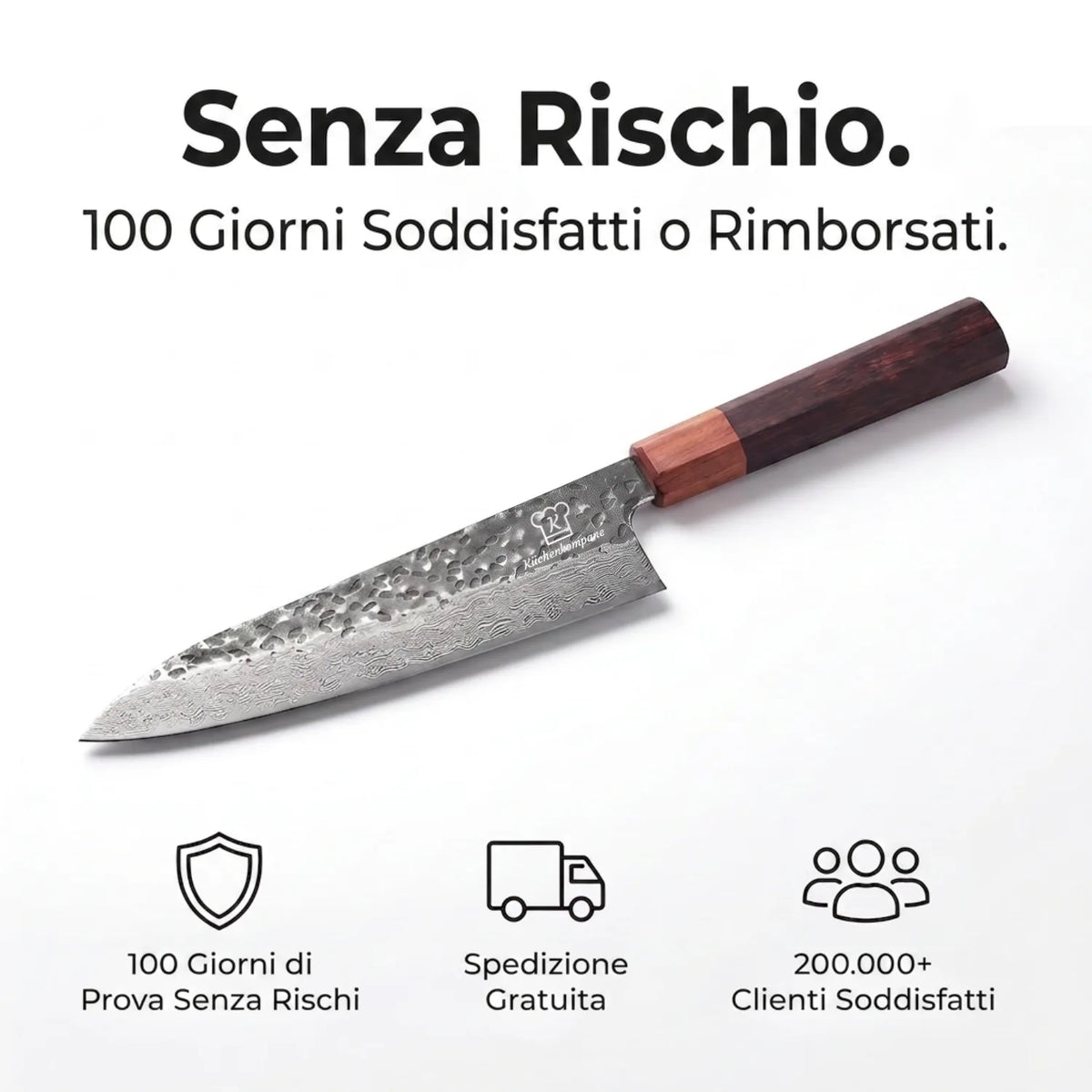 Coltello da Chef Damascato Shikku