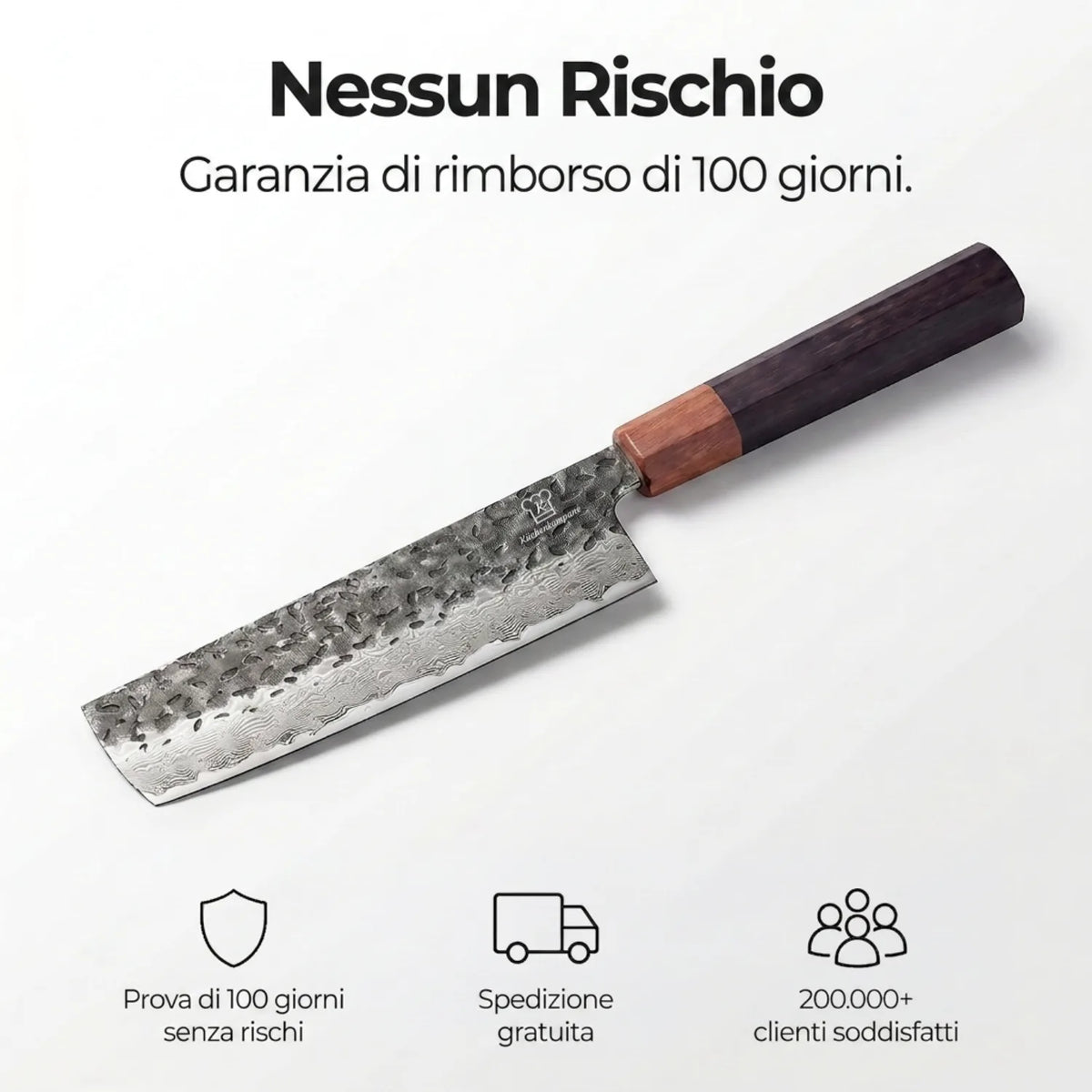 Coltello Nakiri Damascato Shikku