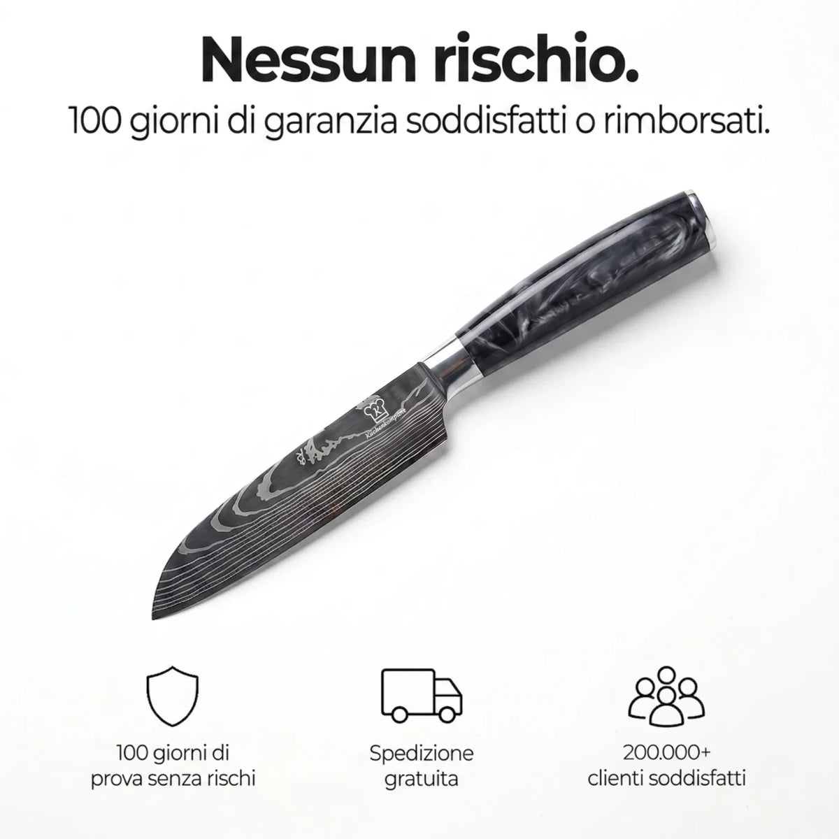 Coltello Santoku 5" Kuro
