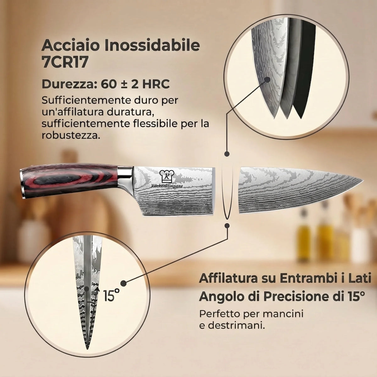 Set di Coltelli Asiatico