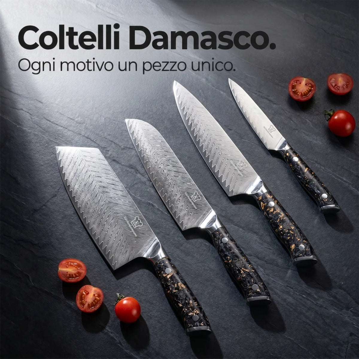 Set di Coltelli Damascati Kiiro