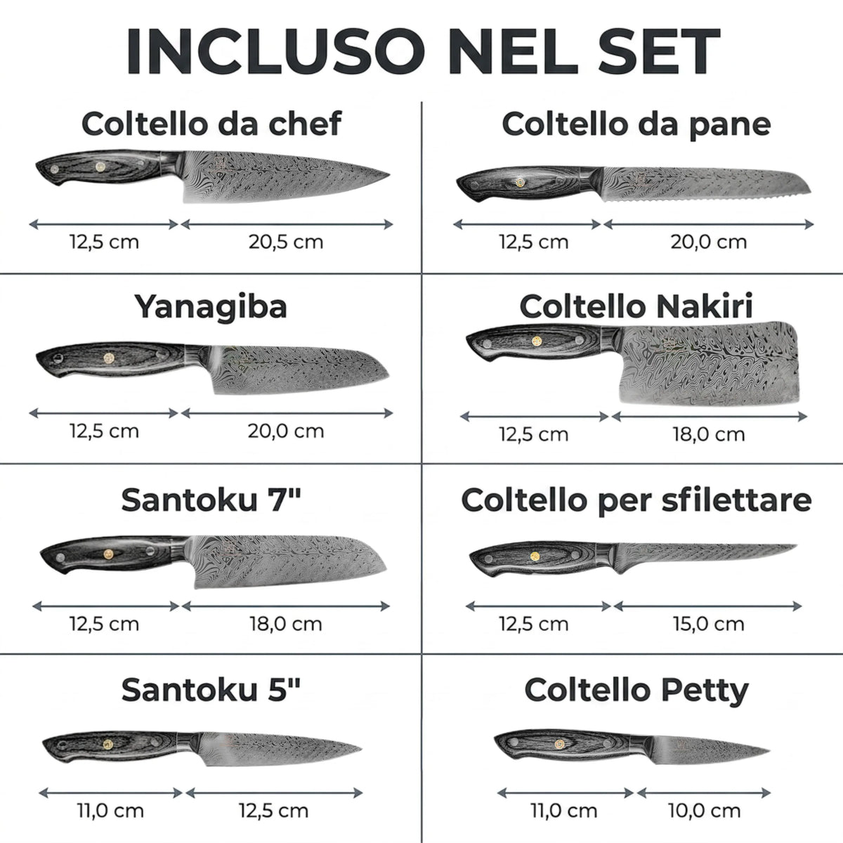 Set di Coltelli Kumai