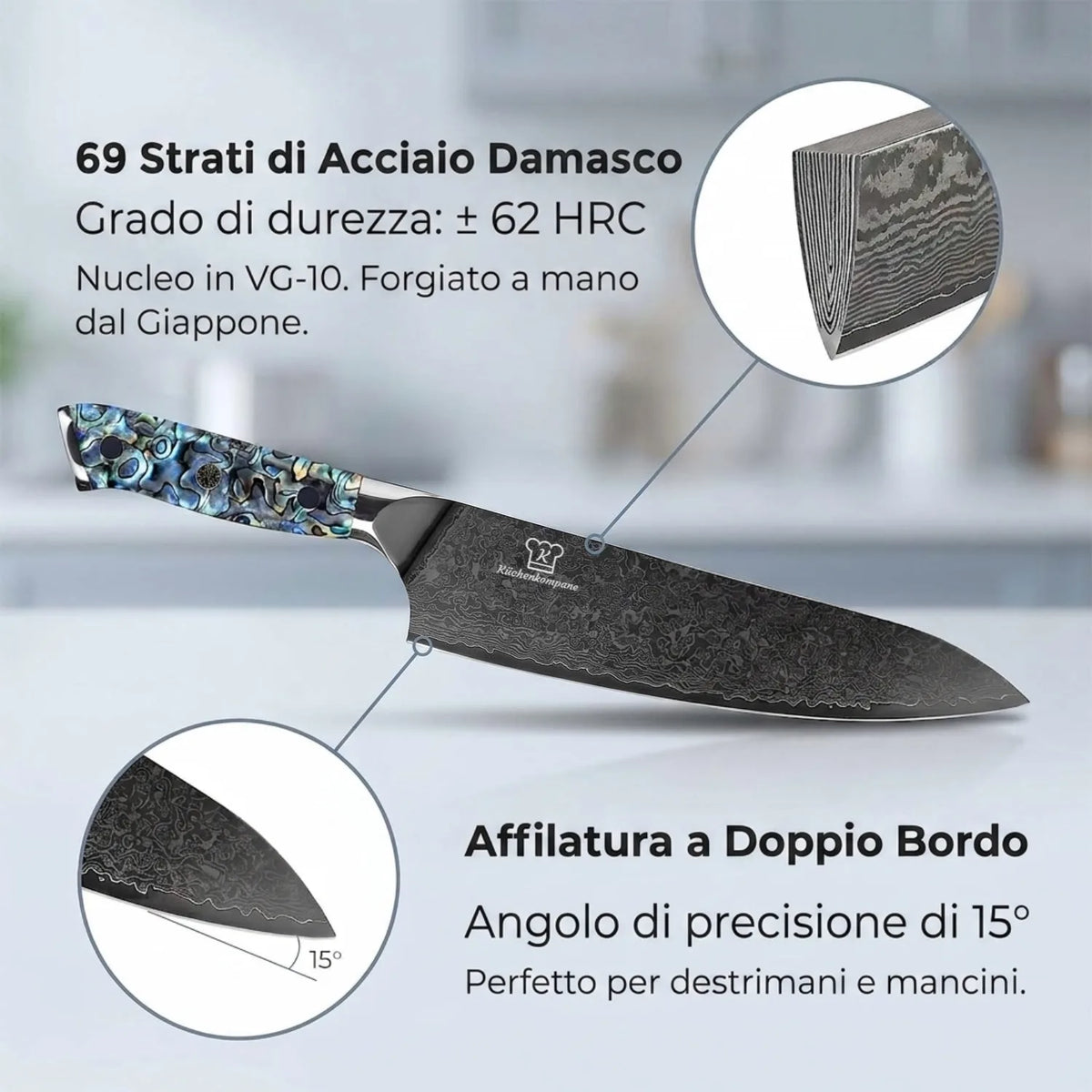Set di Coltelli Damascati Sheru