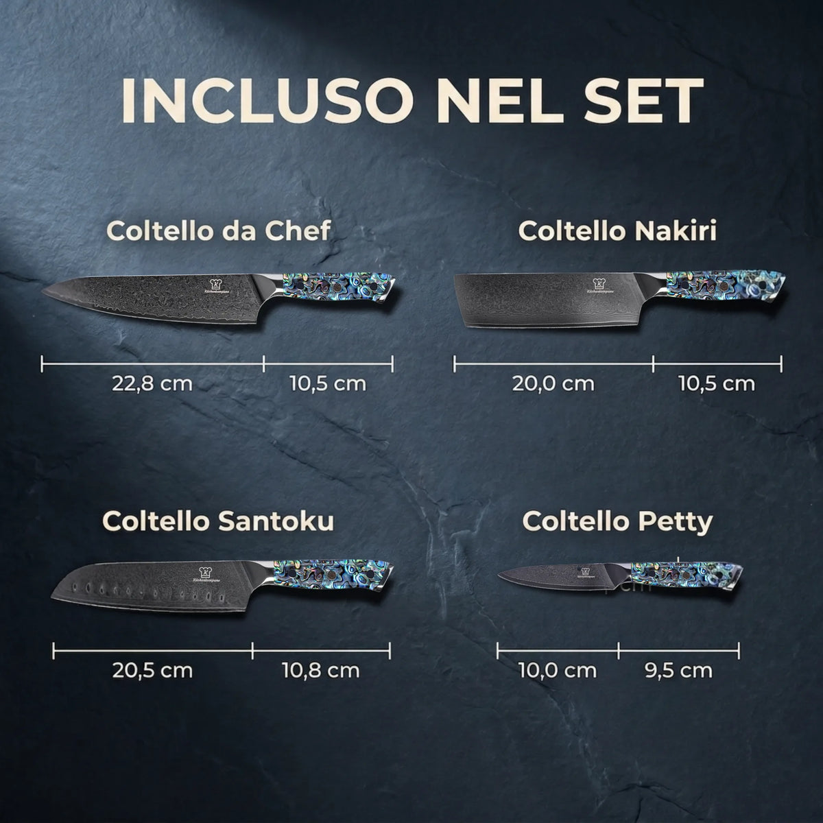 Set di Coltelli Damascati Sheru