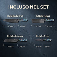 Set di Coltelli Damascati Sheru