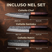 Set di Coltelli Damascati Shikku